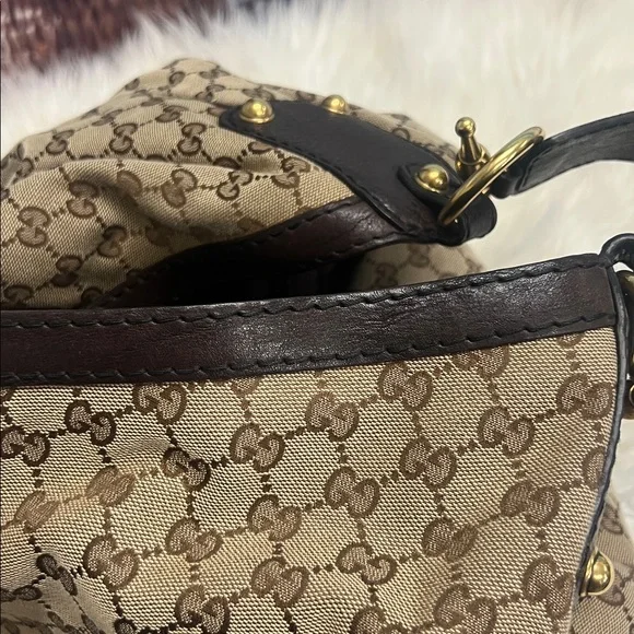 💎 authentic Gucci GG Canvas Jockey Large - Picture 13 of 16